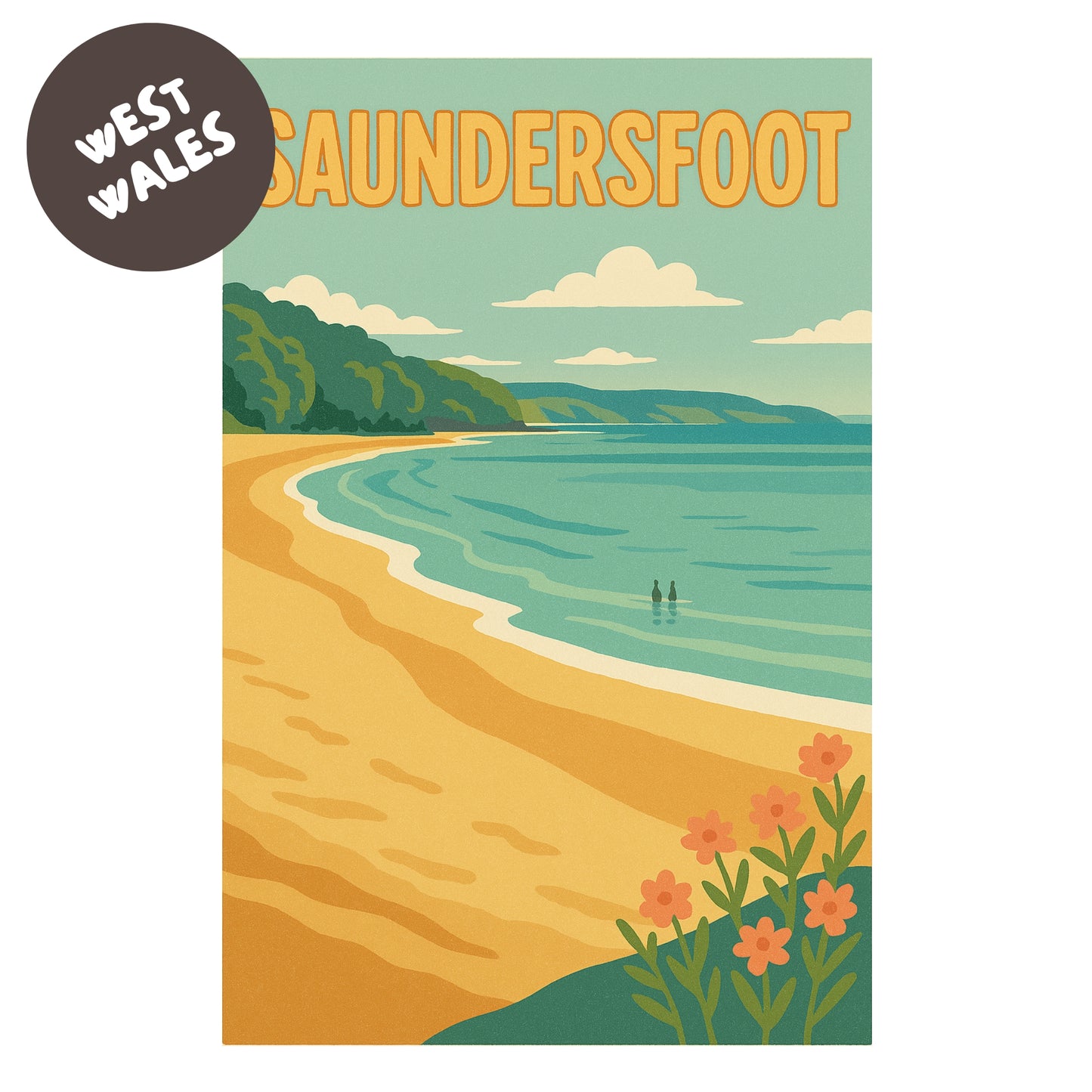 Saundersfoot Print