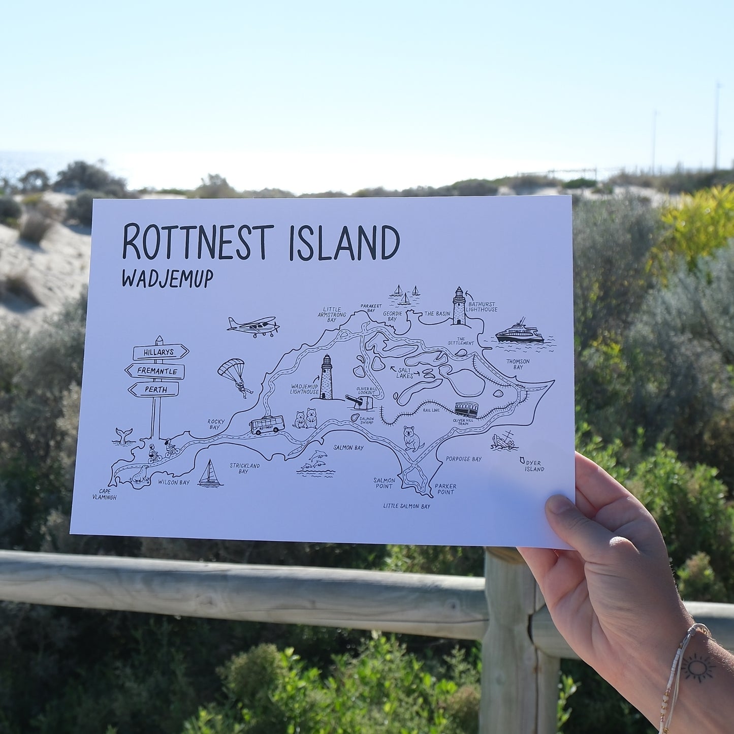 Rottnest Island Map Print