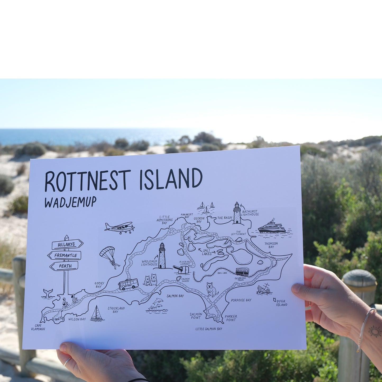 Rottnest Island Map Print