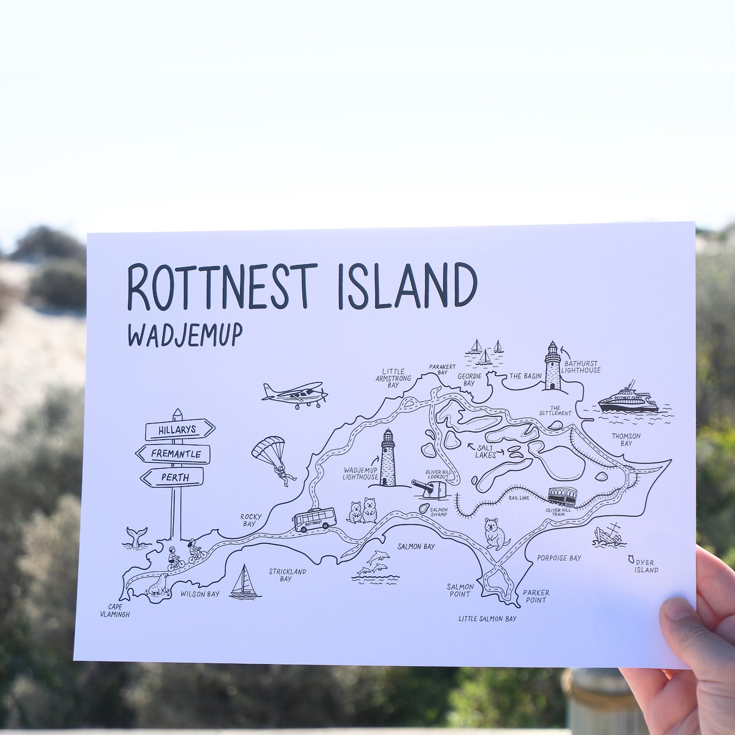 Rottnest Island Map Print