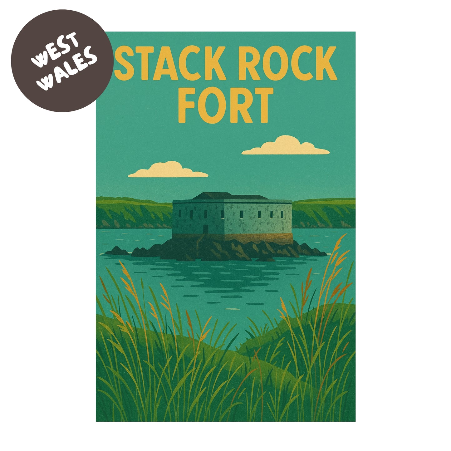 Stack Rock Fort Print