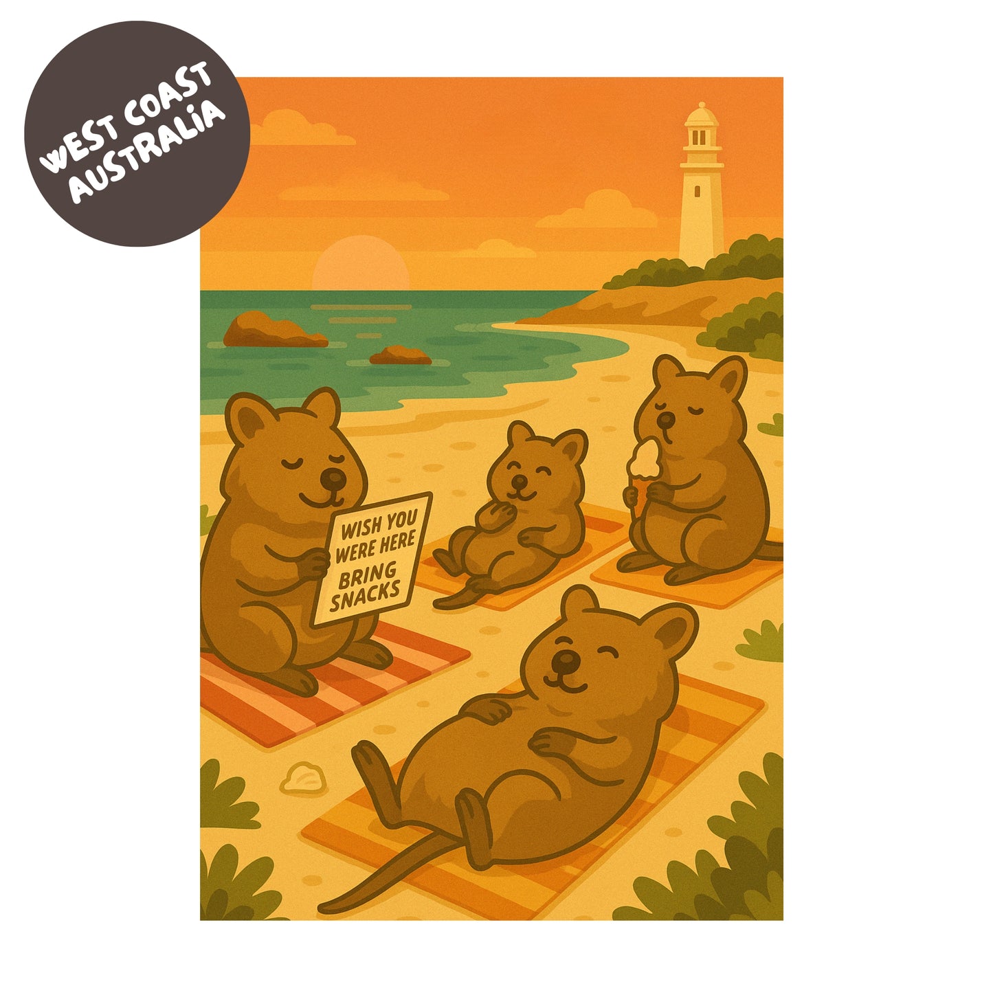 Quokkas Chillin Print