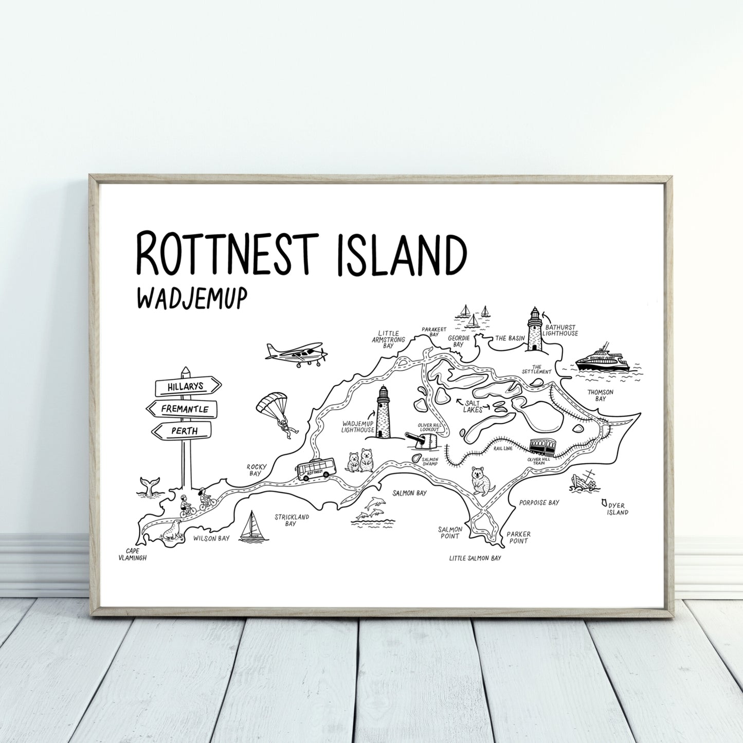 Rottnest Island Map Print